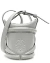 Alexander Mcqueen Grey Calfskin Leather The Curve Mini Bucket Bag (authentic  Pre-loved)