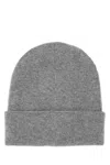 Alexander Mcqueen Grey Cashmere Beanie Hat In 1460
