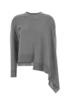 Alexander Mcqueen Grey Cashmere Blend Sweater In Gray