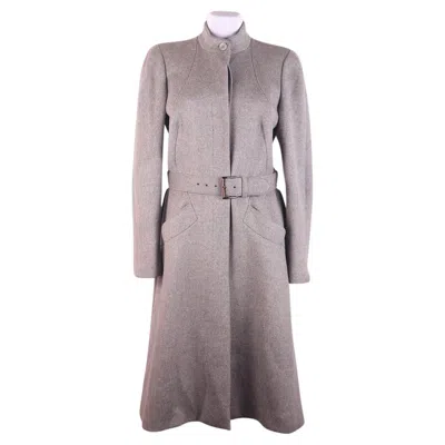 Pre-owned Alexander Mcqueen Grey Cashmere Coat In Gray