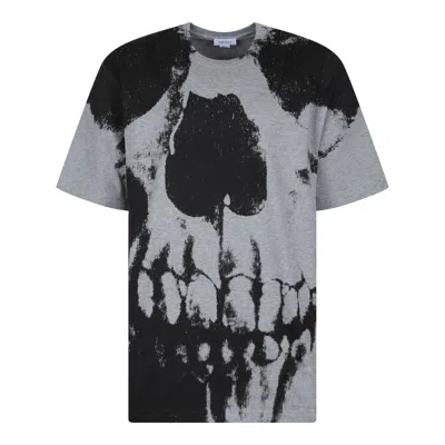 Alexander Mcqueen Grey Cotton Clothing T-shirts And Polos In Multi