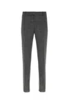 Alexander Mcqueen Grey Flat Front Pants In Grey
