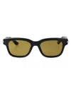 Alexander Mcqueen Grey-grey-yellow Recycled Acetate Sunglasses In Neutral
