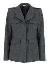 Alexander Mcqueen Fitted Silhouette With Epaulettes And Flap Pockets