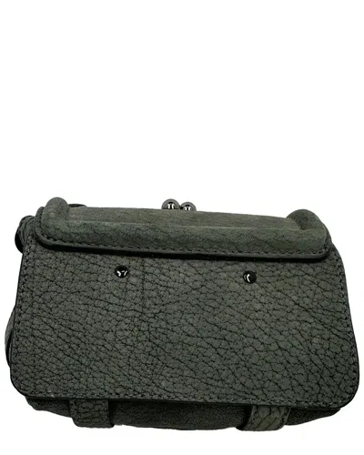 Pre-owned Alexander Mcqueen Grey Leather Chain Flap Shoulder Bag (authentic Pre-loved)