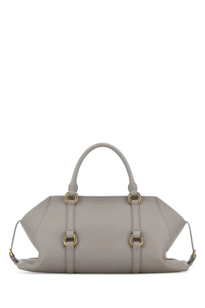 Alexander Mcqueen Women Grey Leather Medium Farringdon Handbag In Red