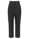 Alexander Mcqueen Mcqueen Women Pinstripe Pants In Black