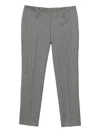 Alexander Mcqueen Pinstripe Wool Trousers In Gray