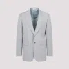 Alexander Mcqueen Wool And Mohair Blazer In Grey