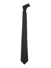 Alexander Mcqueen Grey Tie With Polka-dots And Skull In Silk Man In Grey