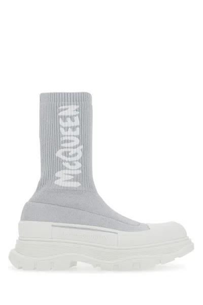 スニーカー alexander mcqueen Grey stretch nylon Tread Slick sneakers Alexander Mcqueen Grey Stretch Nylon Tread Slick Sneakers