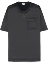 Alexander Mcqueen Men's Two-tone Cotton T-shirt | Size Medium | 815068qtac6 Color 0548 In Grey