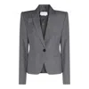 Alexander Mcqueen Grey Wool Blazer In Grey