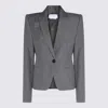 Alexander Mcqueen Grey Wool Blazer In Gray