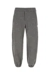 Alexander Mcqueen Grey Wool Blend Joggers In Grey Pale Grey