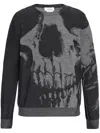 Alexander Mcqueen Skull Intarsia Wool Melange Crewneck Sweater