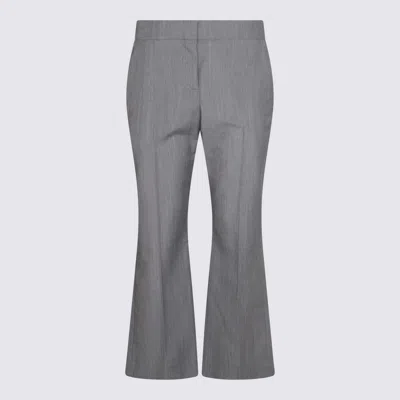 Alexander Mcqueen Grey Wool Pants In Gray