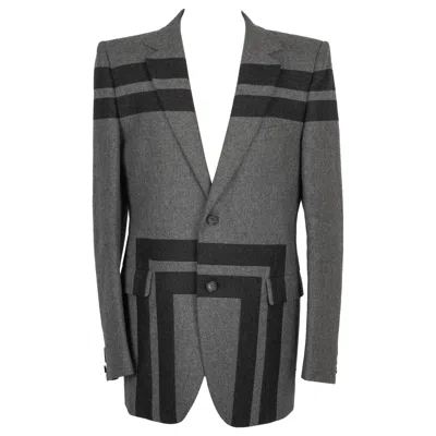 Pre-owned Alexander Mcqueen Grey Woolen Men Jacket In Gray