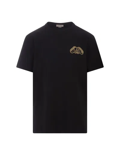 Alexander Mcqueen Responsible Mid Weight Jersey Tee In Black