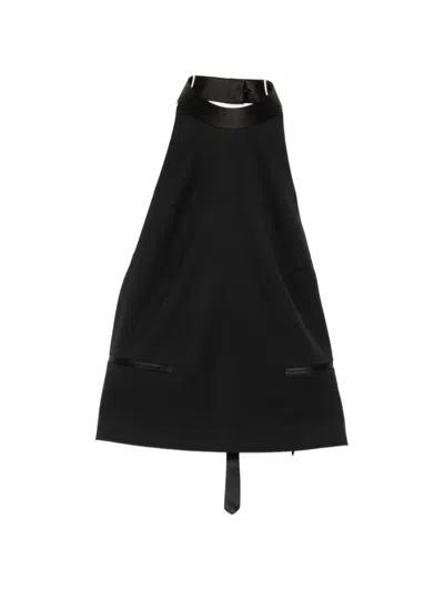 Alexander Mcqueen Halterneck Backless Top In Black
