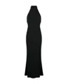Alexander Mcqueen Halterneck Midi Dress In Black