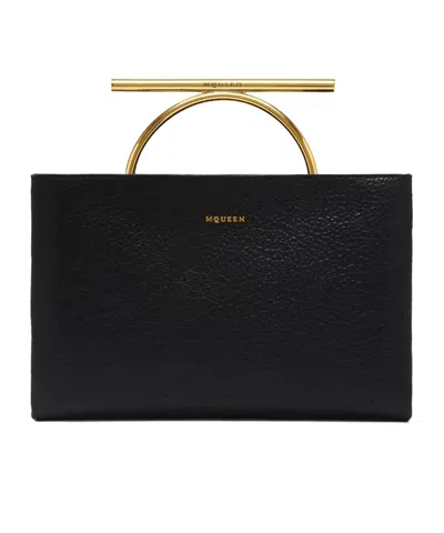 Alexander Mcqueen Handbag With Metal Handle In Black