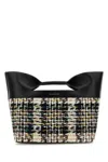 Alexander Mcqueen Small The Bow Tweed Tote Bag
