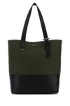 Alexander Mcqueen Army Green Canvas Shopping Bag