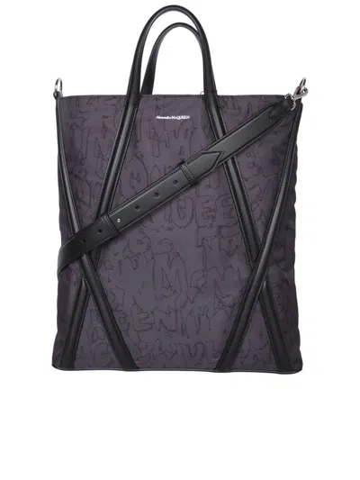 Alexander Mcqueen Mcqueen Bag In Nylon And Leather In Black