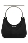 Alexander Mcqueen Mcqueen T-bar Mini Black Lambskin Bag In Black