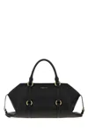 Alexander Mcqueen Farringdon Medium Elongated Calf Leather Shoulder Bag In Black