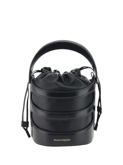 Alexander Mcqueen The Rise Bucket Bag In Black