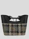 Alexander Mcqueen Small The Bow Tweed Tote Bag In Multicolor