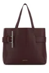 Alexander Mcqueen Tyrian Purple Leather T-bar Shopping Bag In Purple
