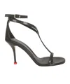 Alexander Mcqueen Harness 90 Calf Leather Sandals In Black
