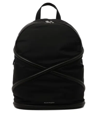 Alexander Mcqueen Harness Backpacks Black