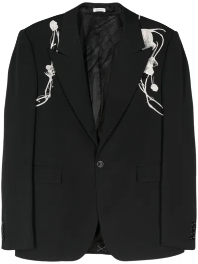 Alexander Mcqueen Harness Blazer In Black