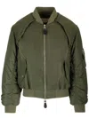 Alexander Mcqueen Alexander Mc Queen Convertible Khaki Nylon Bomber Jacket In Green