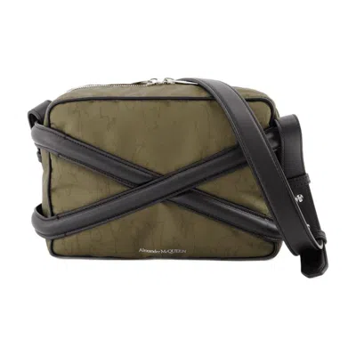 Alexander Mcqueen Harness Camera Bag In Green