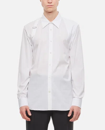 Alexander Mcqueen Harness Cotton Shirt In White