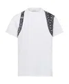 Alexander Mcqueen Harness T-shirt In White And Black In White