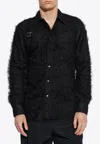 Alexander Mcqueen Harness Fringed Shirt In Black