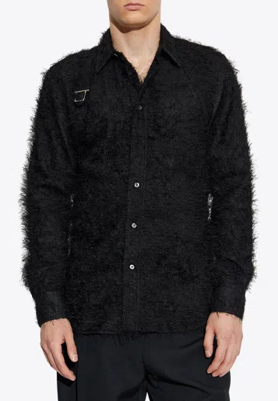 ALEXANDER MCQUEEN HARNESS FRINGED SHIRT