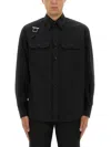 Alexander Mcqueen Mcqueen T-bar Harness Utility Button-up Shirt In Black