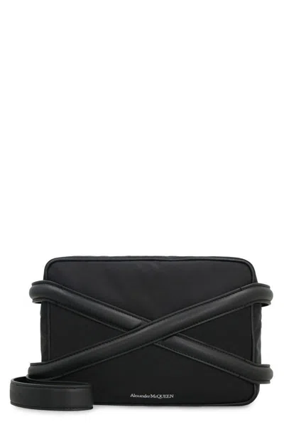 Alexander Mcqueen Harness Leather And Nylon Messenger Bag