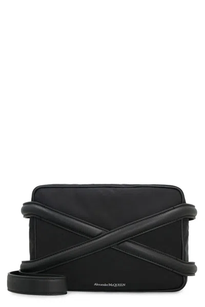 ALEXANDER MCQUEEN ALEXANDER MCQUEEN HARNESS LEATHER AND NYLON MESSENGER BAG