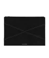 Alexander Mcqueen Harness Logo-print Clutch Bag In Black