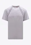 Alexander Mcqueen Organic Cotton T-shirt With Logo Detail In Gray