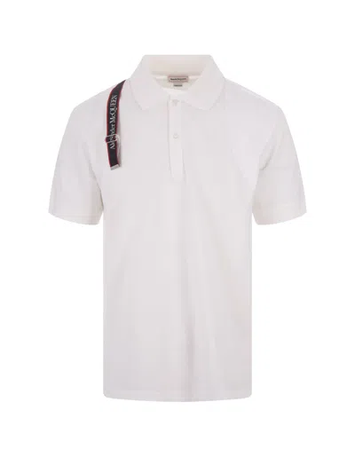 Alexander Mcqueen Harness Polo Shirt In White