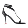 Alexander Mcqueen Harness 90 Calf Leather Sandals In Black